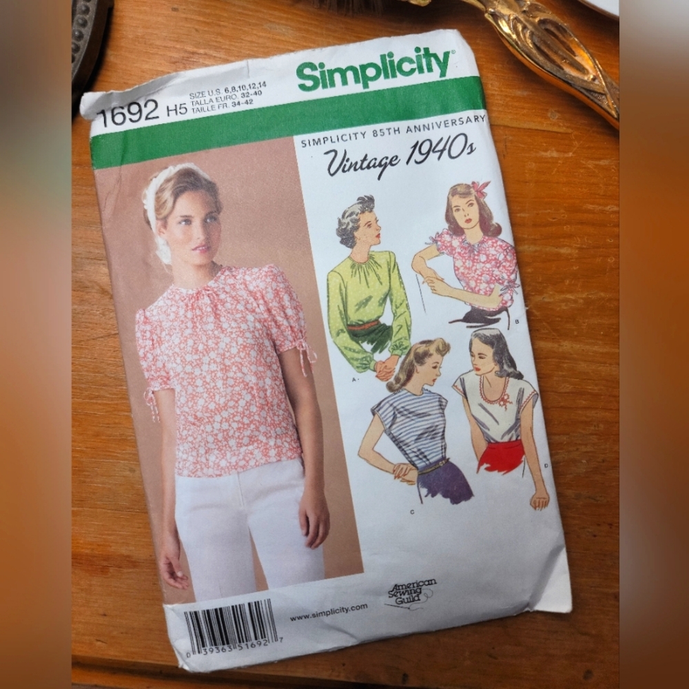 Simplicity 1692 Retro 1940s